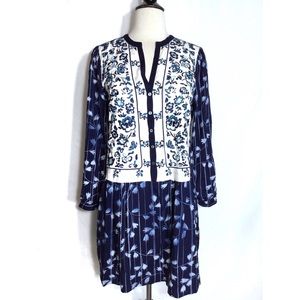 Anthropologie TINY Embroidered Tunic Top Size Small